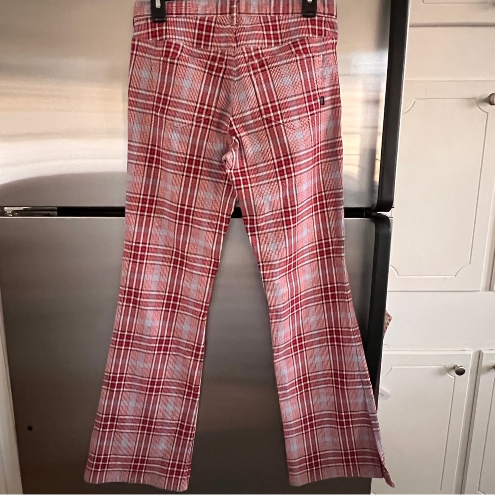 A&F Y2K Plaid Red Women's Pants - Picture 6 of 12